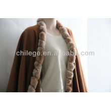 cashmere fur edged pashmina shawls wraps